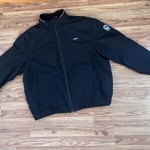 Lands' End Black Bomber Jacket with Patch